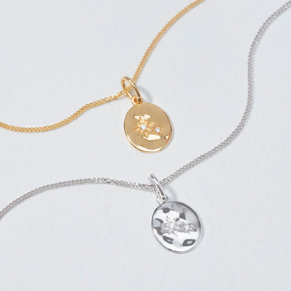 Mother and Child Necklace Gold
